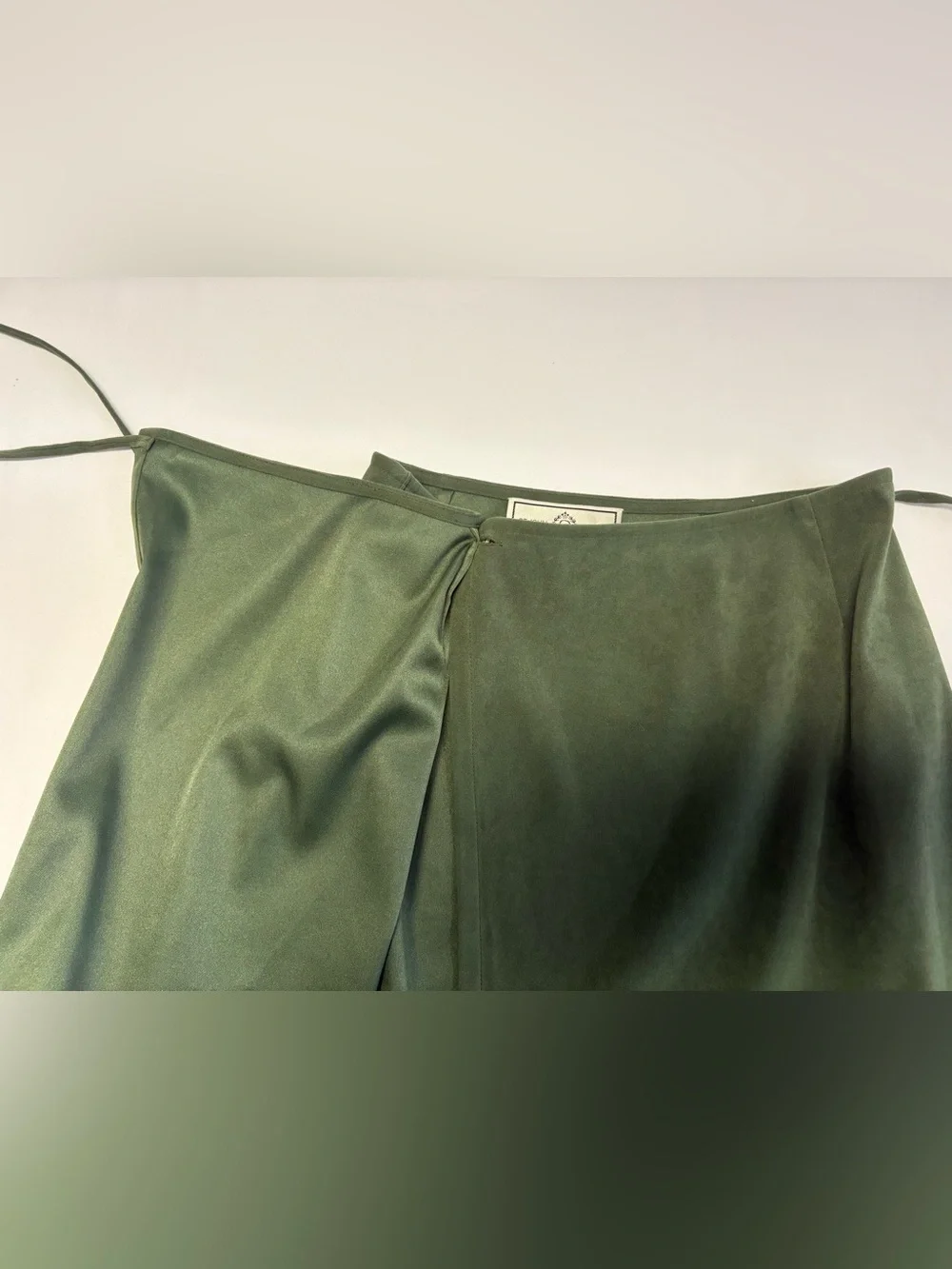 St. John Sport Green Wrap Mini Skirt